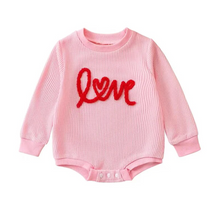 Load image into Gallery viewer, Valentines Baby Love Romper
